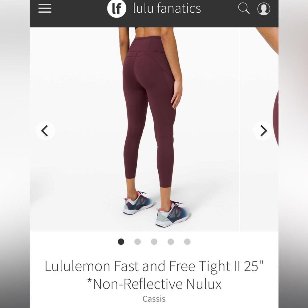 Lululemon Fast and Free Tight 25"